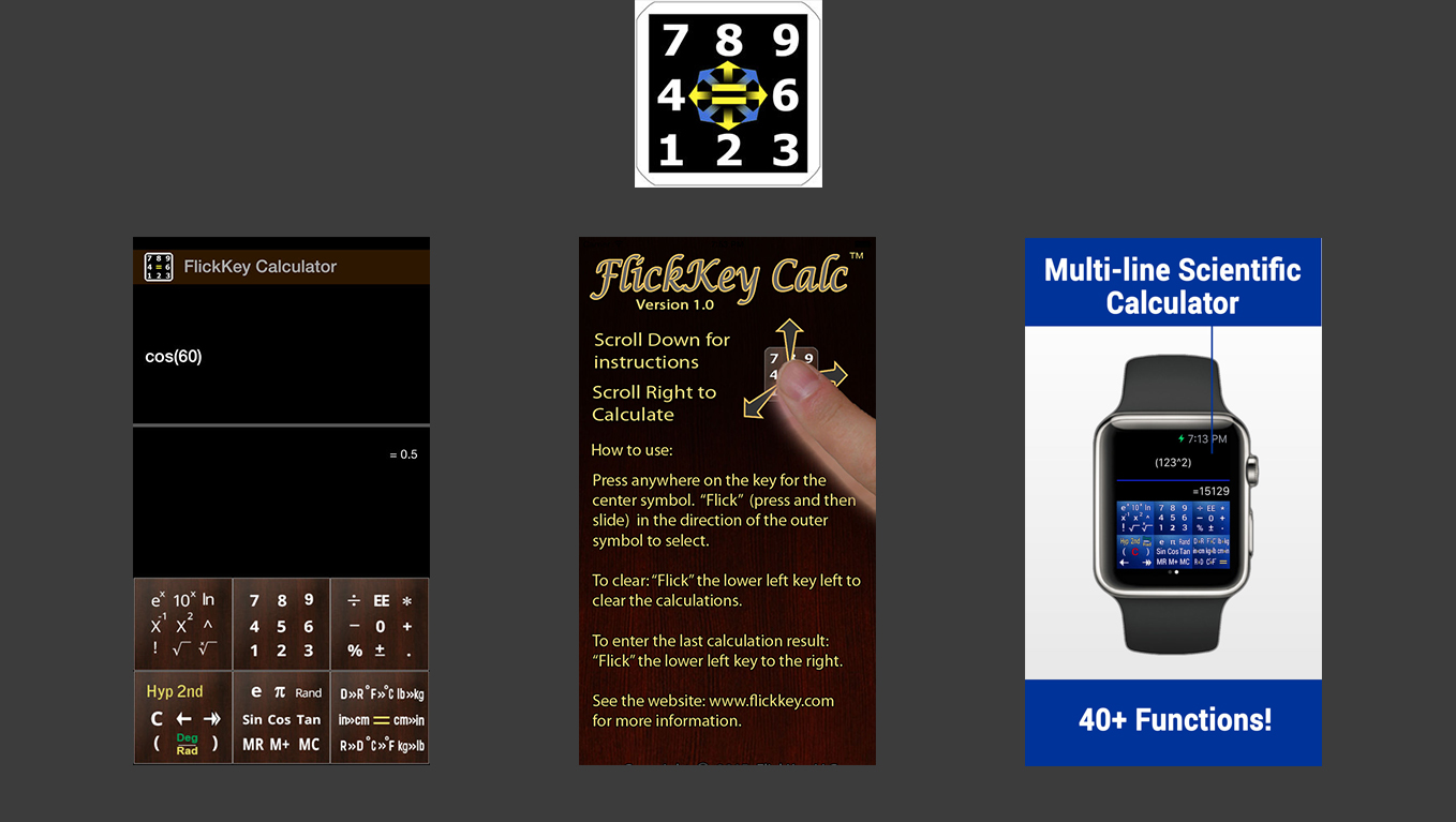 FlickKey Calc for Watch